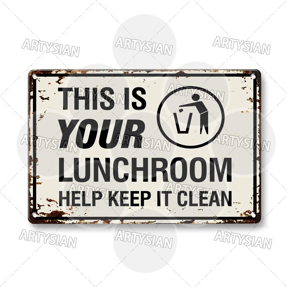 Hygiene Metal Sign No Shoes No Food Drink Restaurant Office School Public Space Plaque Wash Your Hand Sanitizer Keep Clean Sign