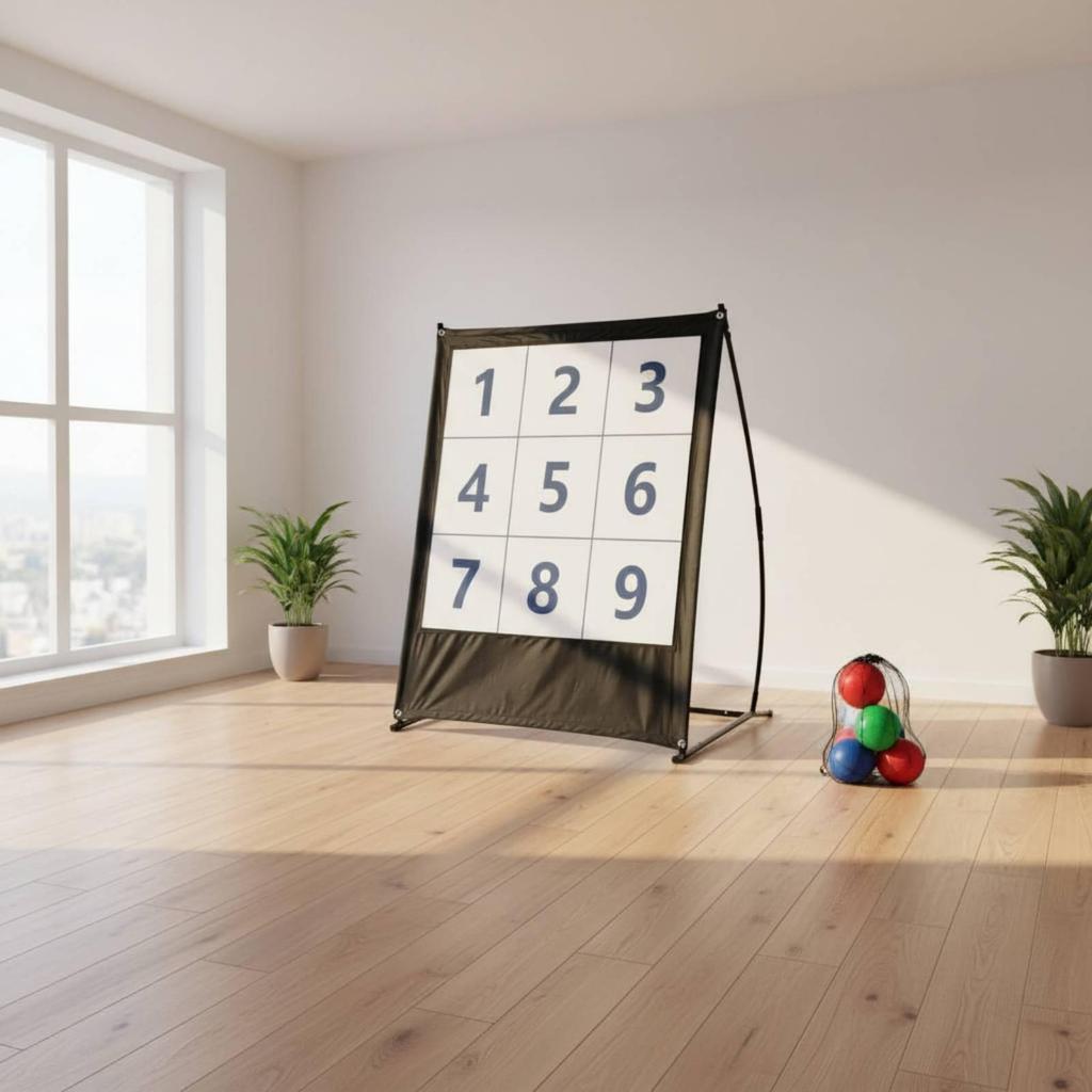 9 Hole Target Net Fun Practice Sports Equipment Portable for Backyard, Beginners