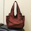Handbag Foldable Large Capacity Tote Bag Washable Reusable Shopping Bag Casual Style Shoulder Bag for Household