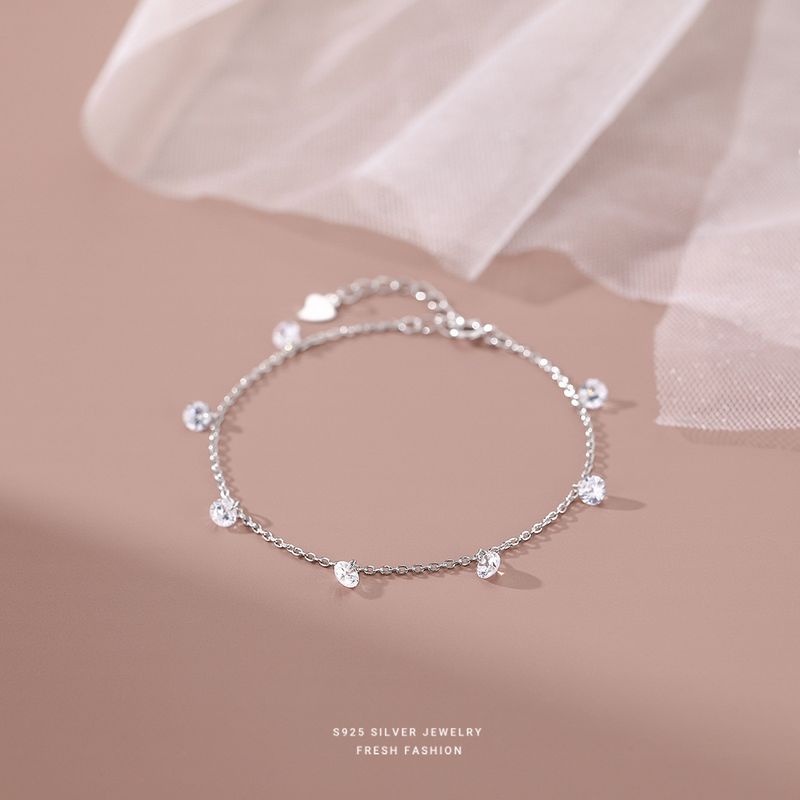 

Блестящий цирконовый браслет женский легкая роскошь меньшинство изысканный 2025 новое поступление ручной ювелирный браслет двойной причудливый серебряный ювелирный Flash zircon-bracelet style