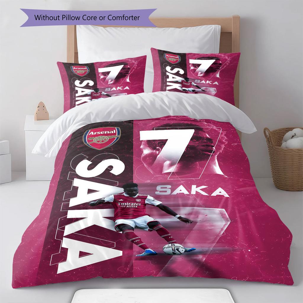 Bukayo Saka Soul Bedding Quilt Set Quilt Cover Pillowcase Home Decoration Birthday Gift (1 * duvet cover + 2 * pillowcase, without core)