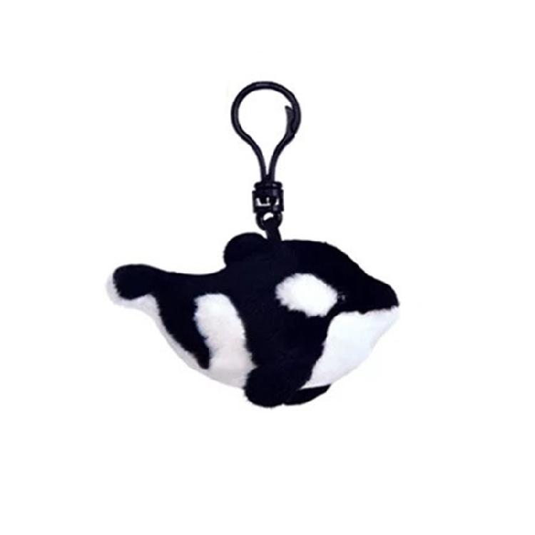 Furry Marine Animal Theme Plush Keyring Cartoon Bag Charm Pendant Stuffed Animal Keychain Luggage School Bag Hangings