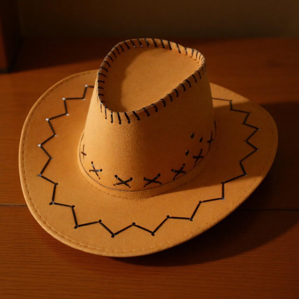 Férfi és Női Széles karimájú Western Cowboy Kalap - Bőr Hatású Kalap Napvédelemhez, Ideális Hszincsiang Ajándék