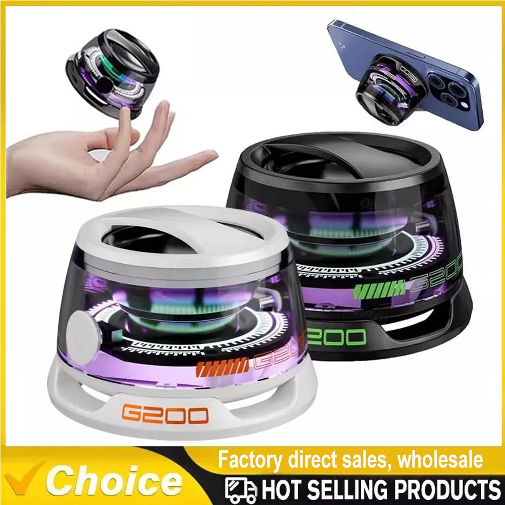 Portable Bluetooth Speaker HECATE G200 RGB Magnetic Speaker BT5.3 Mini Sound Box 6 Hours Playback Phone Holder