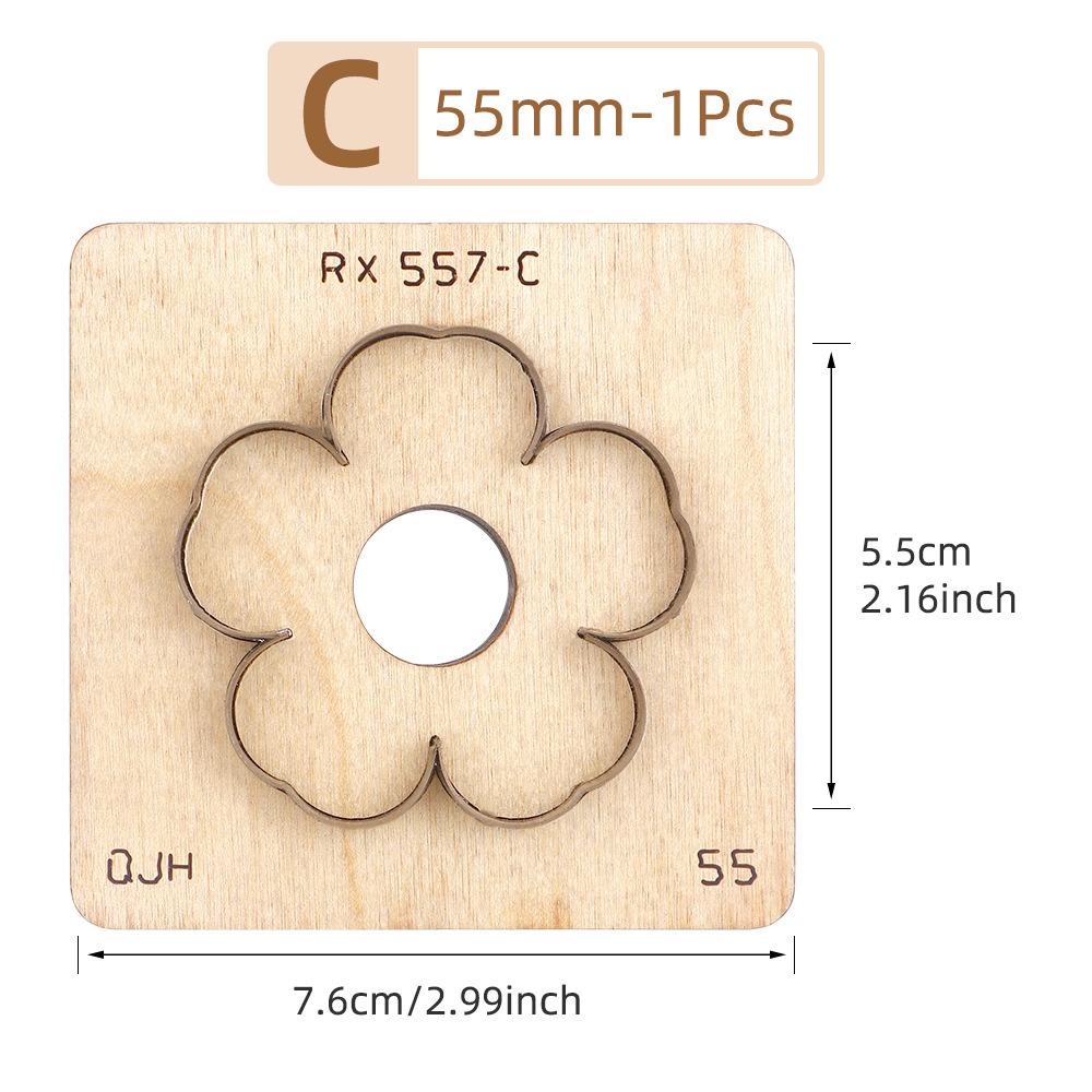 1pcs Leather Cutting Die DIY Flower Petal Cutter Knife Leather Keychain Making Mold Die Leather Craftwork Punching Die