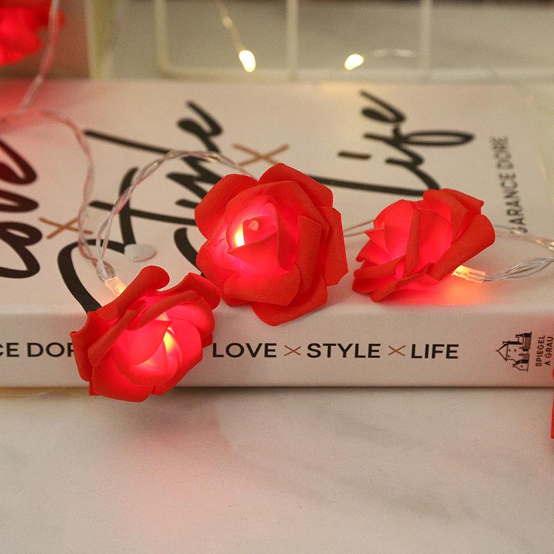 LED Rose Flower String Lights - Valentine’s, Wedding, Proposal, Atmosphere & Confession Decoration.