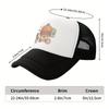 Burger Delivery Biker Trucker Hat Funny Food Print Mesh Back Adjustable Cap for Unisex Casual Outdoor