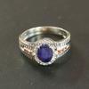 Blue Sapphire Oval Cut Gemstone With 925 Sterling Silver Ring For Men's #B591 JL375686472683