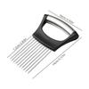 1pc Stainless Steel Onion Slicer Tool Portable Kitchen Potato Chip Onion Holder For Vegetables & Meat