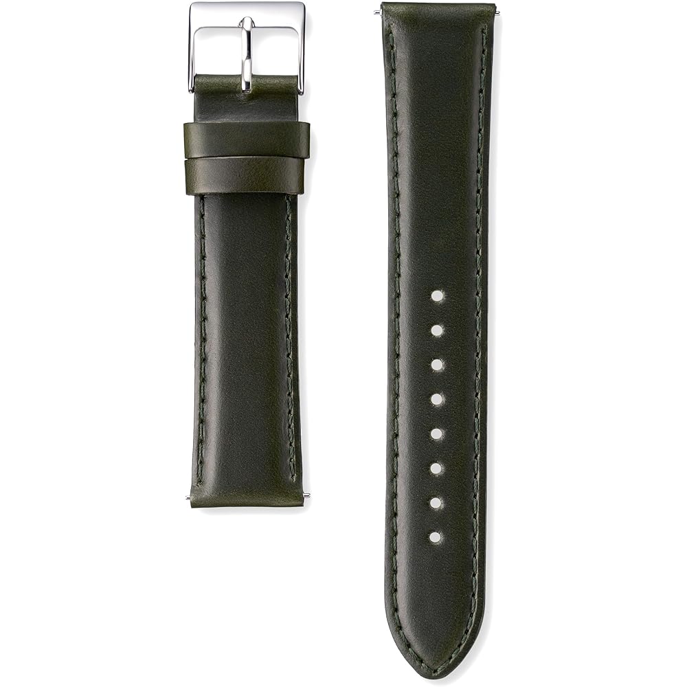 Seiko Watch Men s Smart Change Genuine Leather Band Green 18mm Width 16mm Buckle