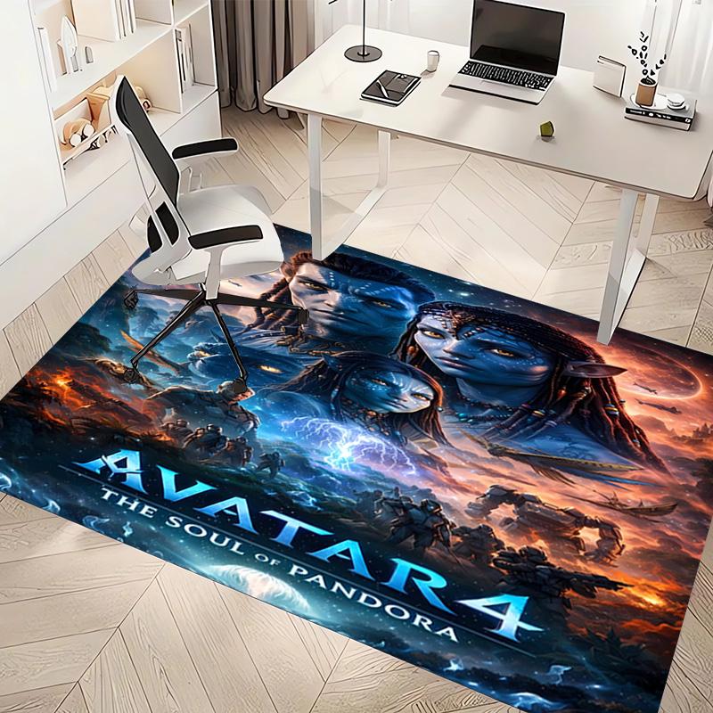 1pc Avatar Print Area Rug - Soft, Washable Non-Slip Indoor Mat, Living Room, Home Office Decorative Rug,Office Decorative