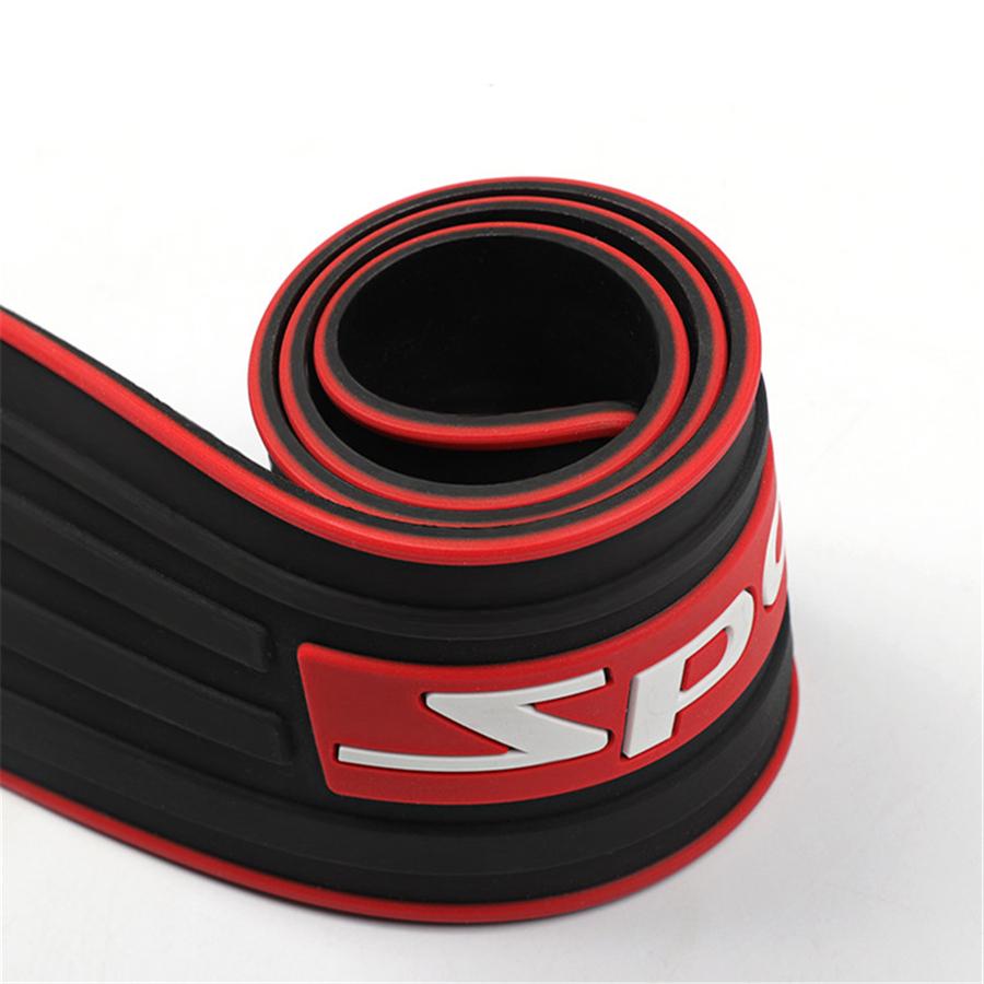 4PCS Universal Rubber Car Door Scuff Sill Cover Panel Step Protector Bumper Corner Protector