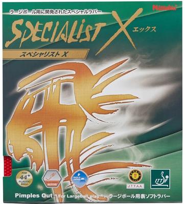 Nittaku Tischtennisbelag Specialist X Großer Ball für Anfänger und Fortgeschrittene Rot Dick NR8587