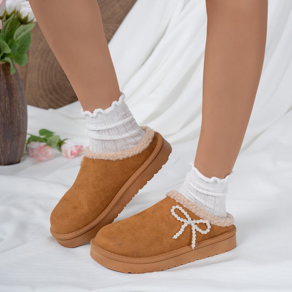 Winter 2025 Warm Fluffy Woman Slippers Soft Bottom  Thick Plush Clogs Women Casual Comfortable Platform Slippers