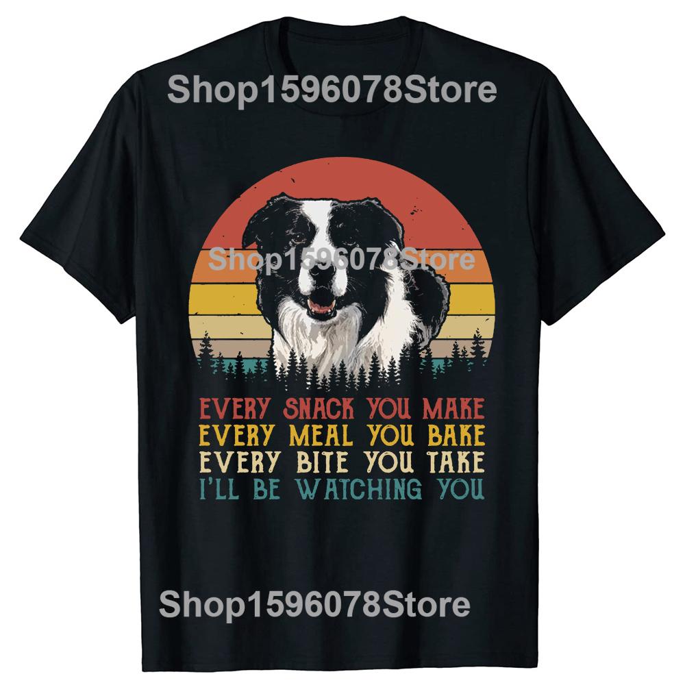 Funny I Found This Humerus Border Collie Dog Graphic T Shirts Cotton Streetwear Tee Shirt Short Sleeve Unisex Loose Clothing