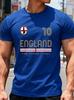 England Football Shirt Unisexs Three Lions Soccer Fan T Shirt World Cup Support Tee