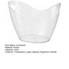 Ice Bucket for Beer Transparent Plastic Wine Cooler with Handle 4L/8L Capacity Heavy Duty Champagne Tub for Part