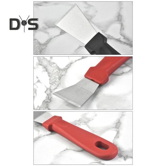 1 Set Wire Brush Oven Scraper Set Anti-scratch Anti-slip Handle Smooth Stainless Steel Grease Remover Gap Cooker Hood Hearth Kitchen Cleaning Tool