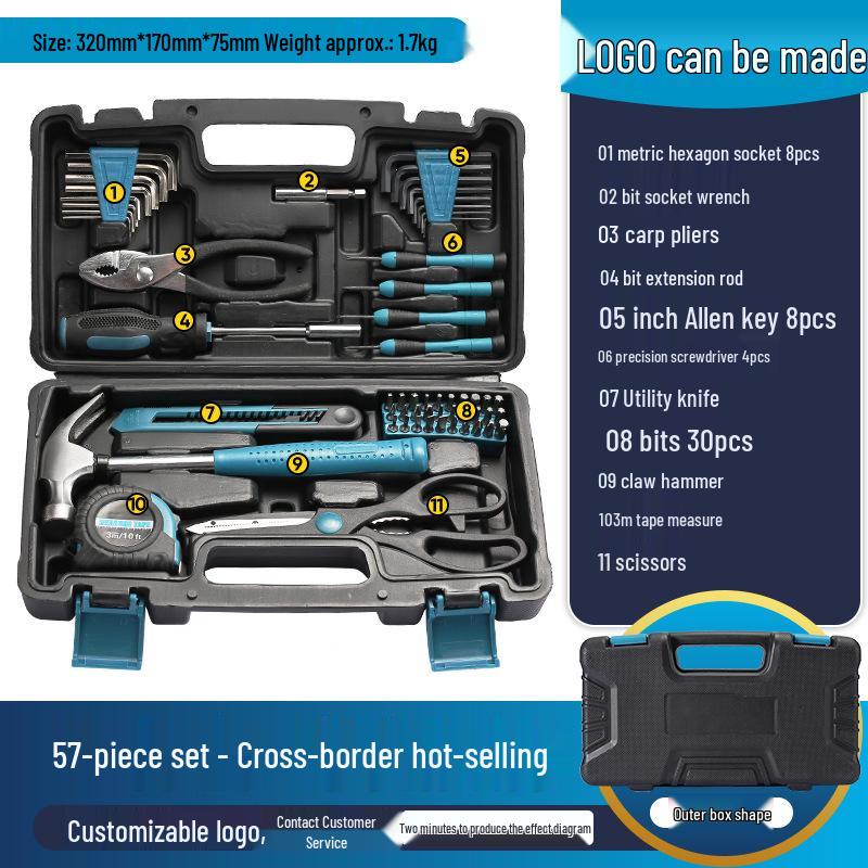 Deluxe Sada domácího nářadí: Elektrikářské a automobilové nezbytnosti