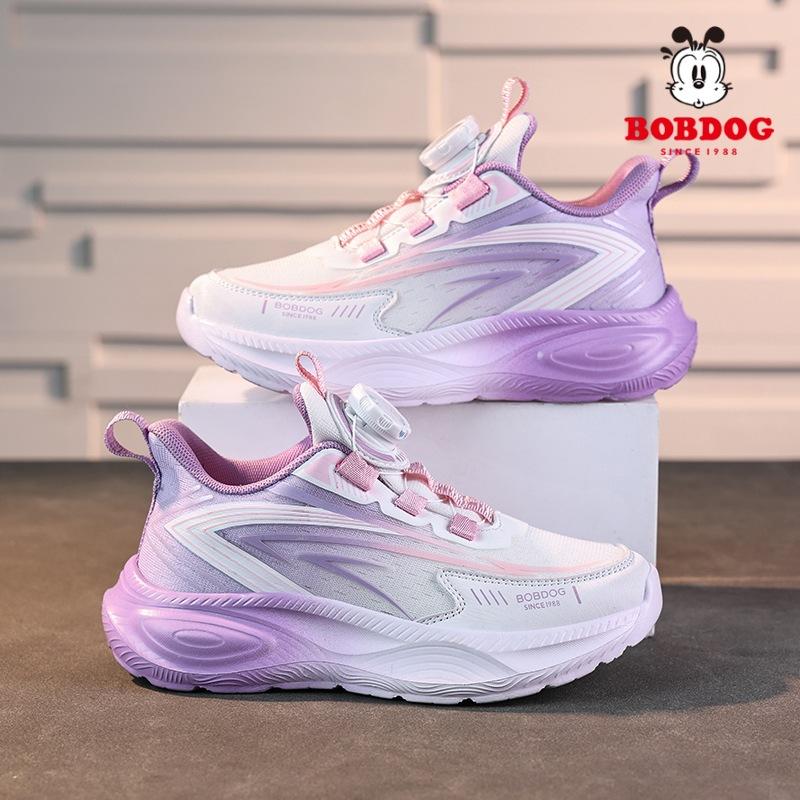 Spring and Autumn Mesh Breathable Middle and Older Children Rotating Button Girls Children Running Shoes