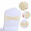 5pcs Spandex Material Chair Sashes No Tie Chair Cover Decor Bands  Event Decoration