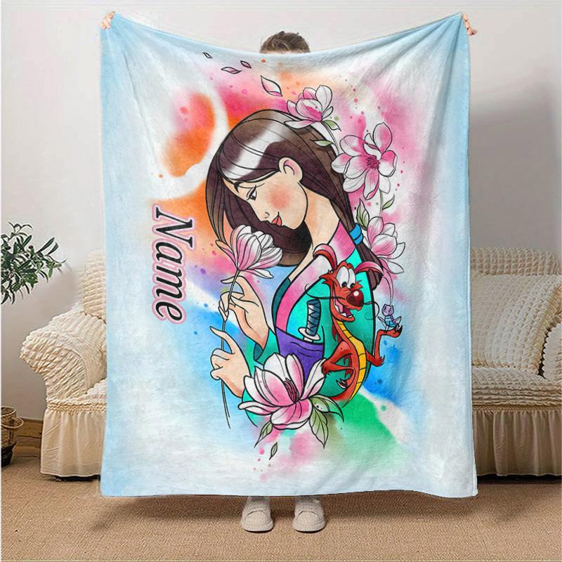 Custom 1pc Princess Jasmine's Dream Blanket, Soft And Comfortable Blanket, Casual Warm, Camping Travel Blanket, Birthday Gift Q910211