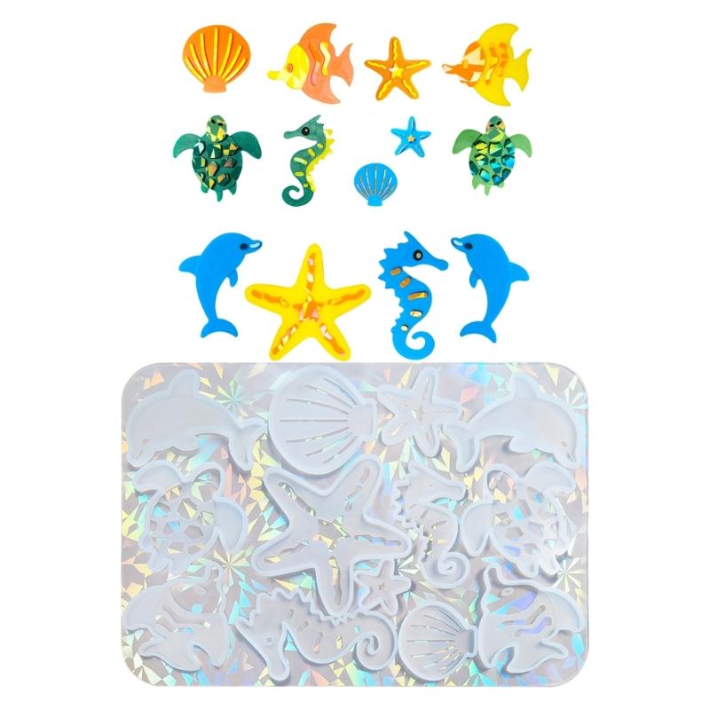 Einzigartige und lustige Silikonbackform Ozean-Thema Flexible Silikonform für hausgemachte Bastelarbeiten und Kuchenverzierungen