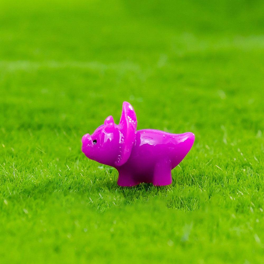 Однотонный маленький динозавр миниатюрный мультфильм ручной работы микро ландшафт — фото 5