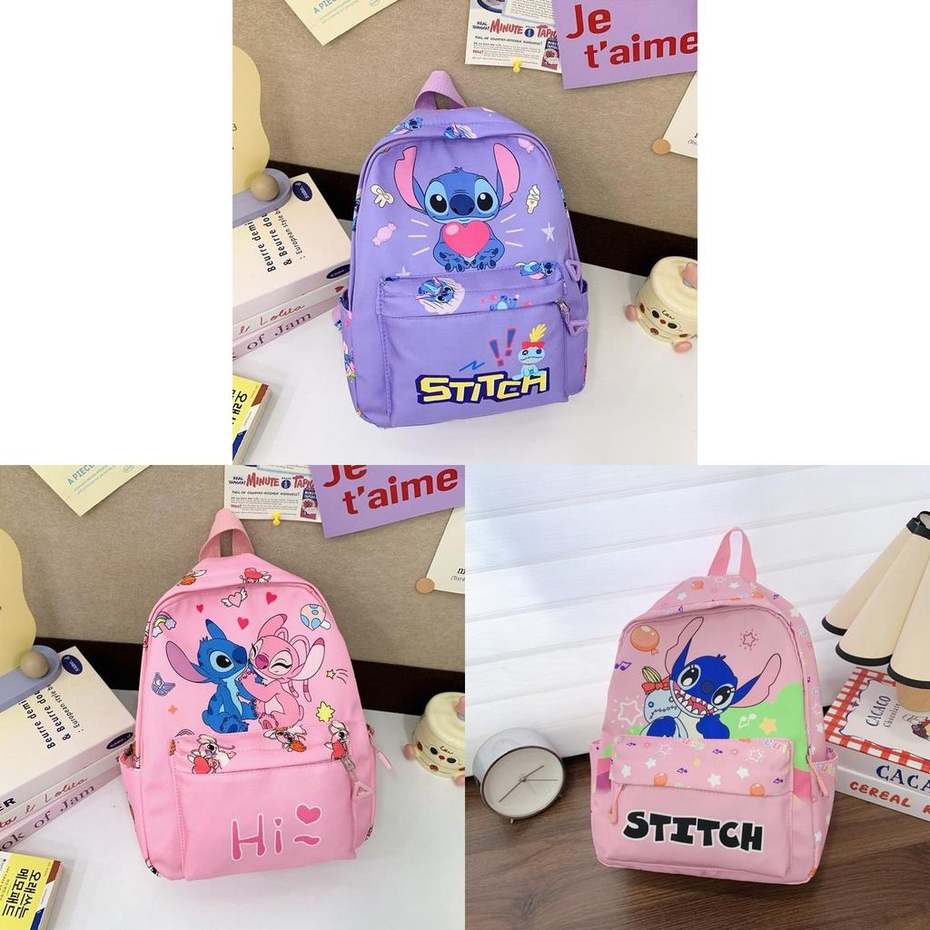Lilo Stitch Kids School Backpack With Lightweight Nylon And Animal Print For Preschoolers