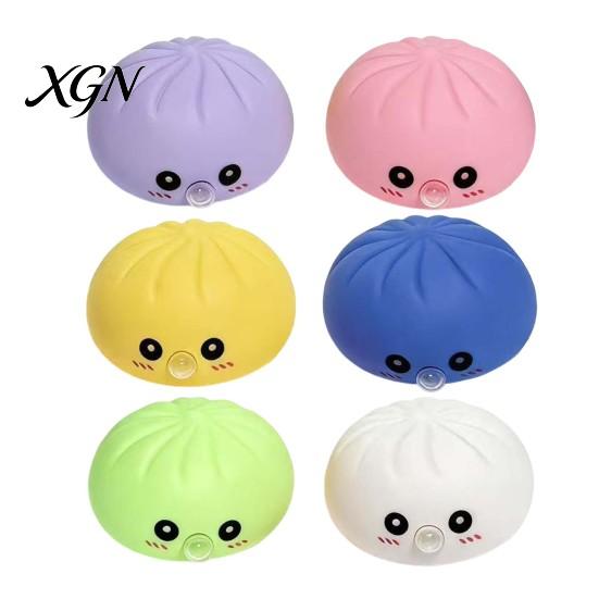 Stress Relief Toy Rice Dumpling Squeeze Soft Balls Cute Fun Fidget Blow Bubbles Shape Skin-Friendly for Adults