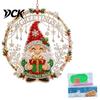 Christmas Window Decorations Faux Diamond Art Ornament, DIY Santa Claus Sun Catcher Kit, Rhinestone Acrylic Hanging Ornaments Xmas Wreath Ornament