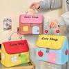 Cute House-Shaped Makeup Bag Large Capacity Skincare Organizer Portable Waterproof Travel Toiletry Pouch with Soft Handle