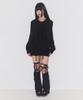 ILLIGO Bloom Bow Off-Shoulder Knit Black