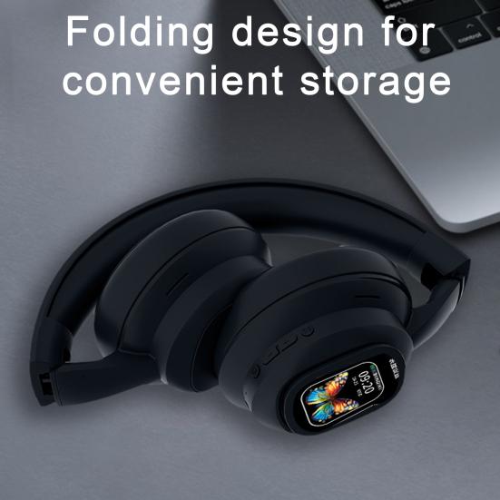 AI Translation Wireless Headphone with Movable LCD Touch Screen Real-Time 115 Language