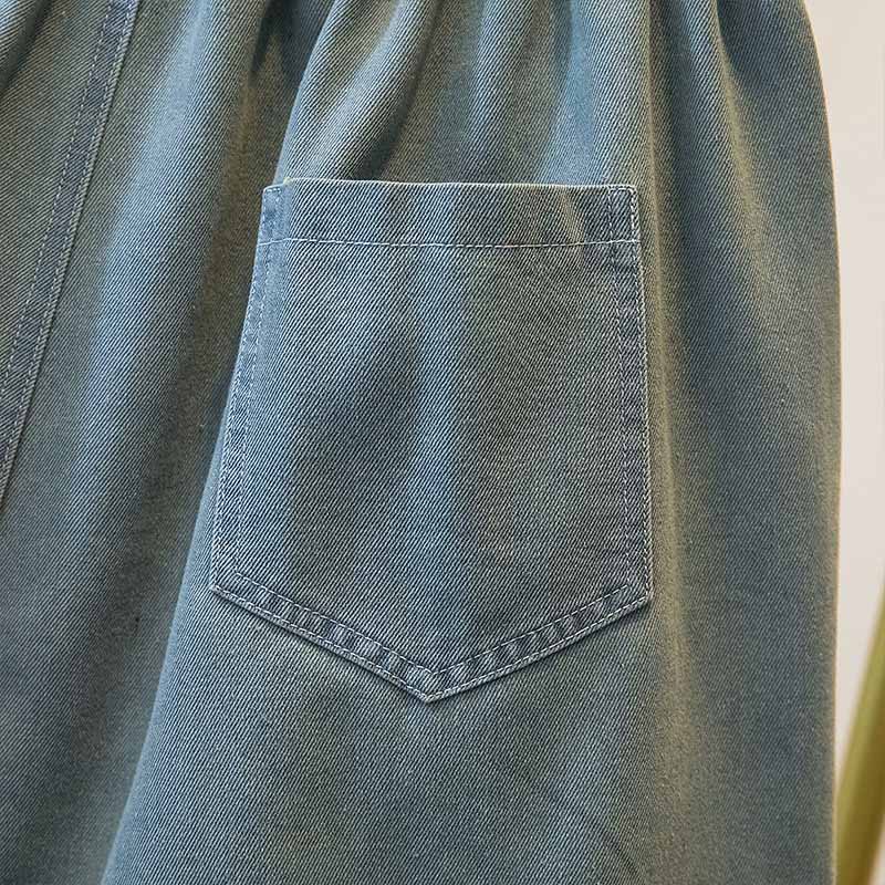 Dámské šortky Letní Bavlněné Džínové Vintage Volné Velká Velikost Ležérní Džínové Široké Nohavice Šortky