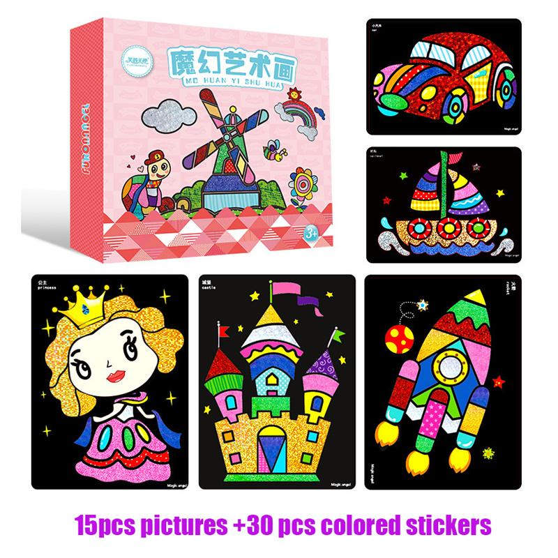 DIY Cartoon Magical Transfer Painting Crafts for Kids Arts and Crafts Toys Children Creative Educational Learning Drawing Toys