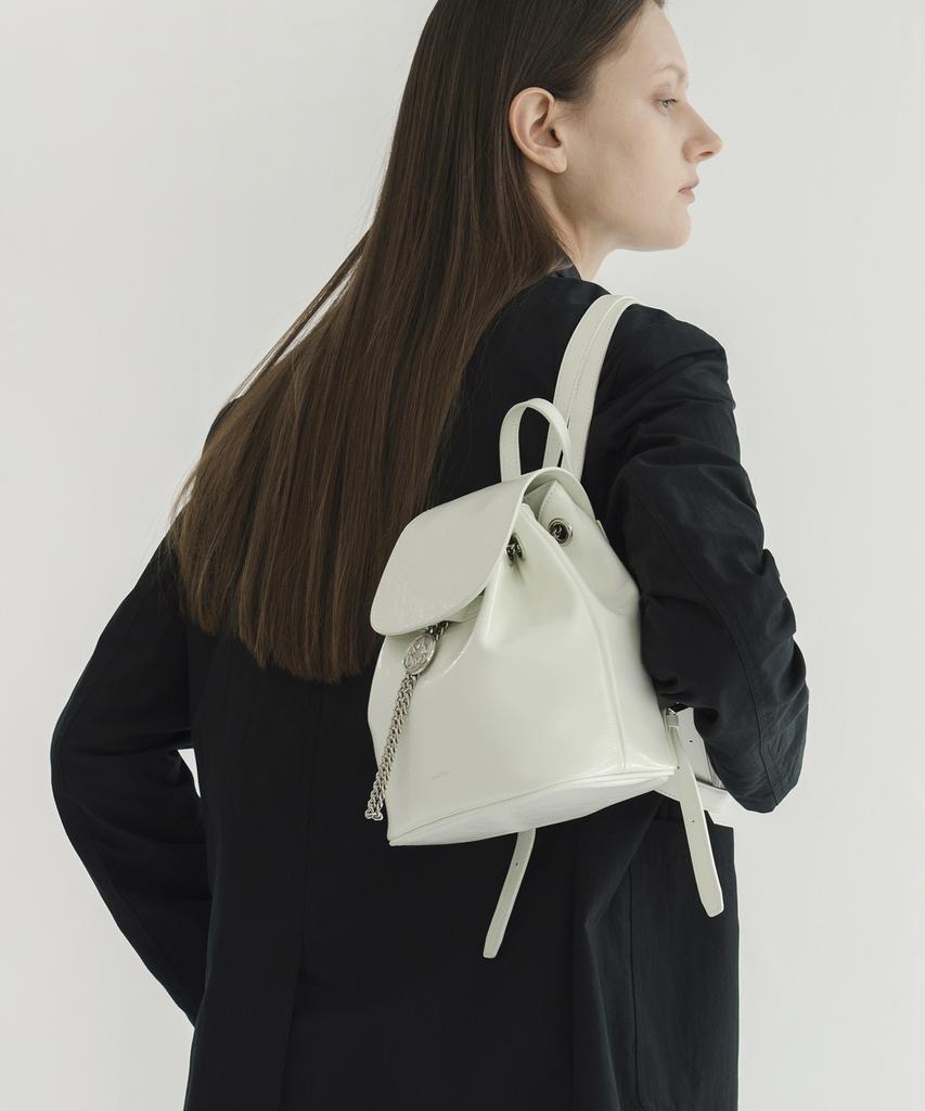 Anodds Tiwi Chain Drawstring Leather Backpack