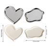 Fashionable Sturdy Ceramic Heart Shaped Jewelry Storage Tray Versatile Desk Organizers for Cosmetics and Accessories