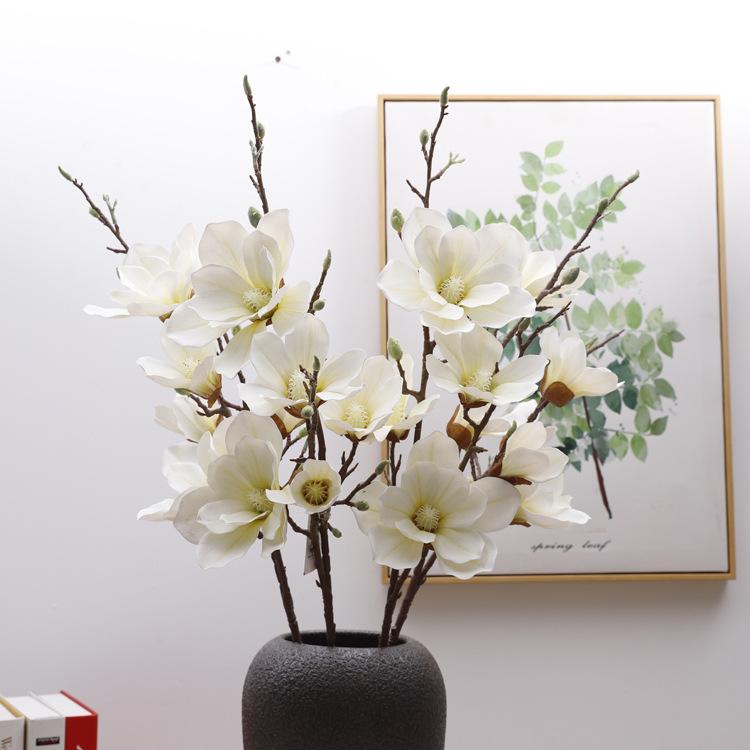 Wedding Fake Flower Decoration Home High Branch Floor 5 Magnolia Flower Simulation Flower