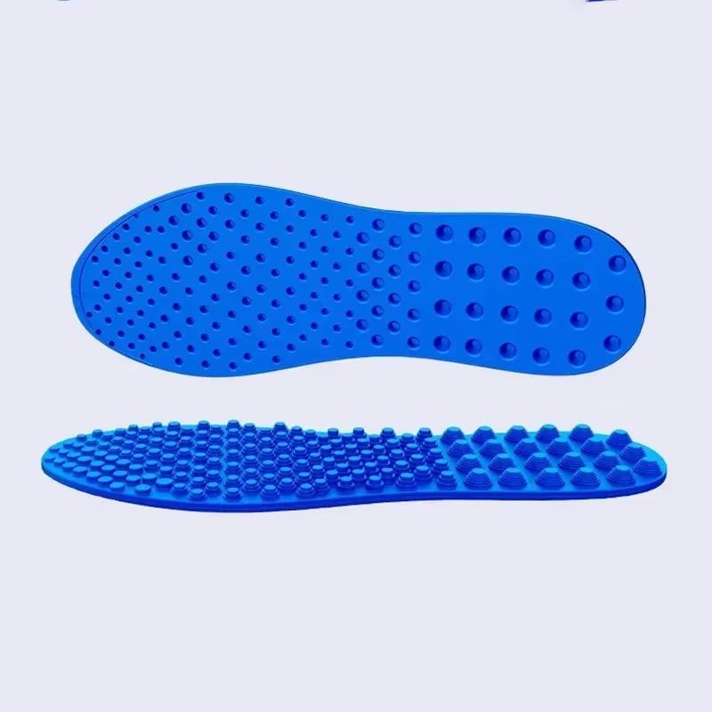 1 Pair Unisex Soft Acupressure Massage Insoles Trimmable Non-slip for Sneakers Boots Foot Pain Relief Outdoor Activities