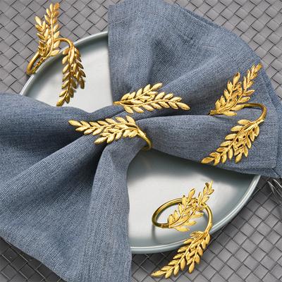 Servilleteros de Trigo Dorado Metal Servilletero Anillos de Hebilla para Acción de Gracias Boda Navidad Decoración de Mesa de Comedor para el Hogar