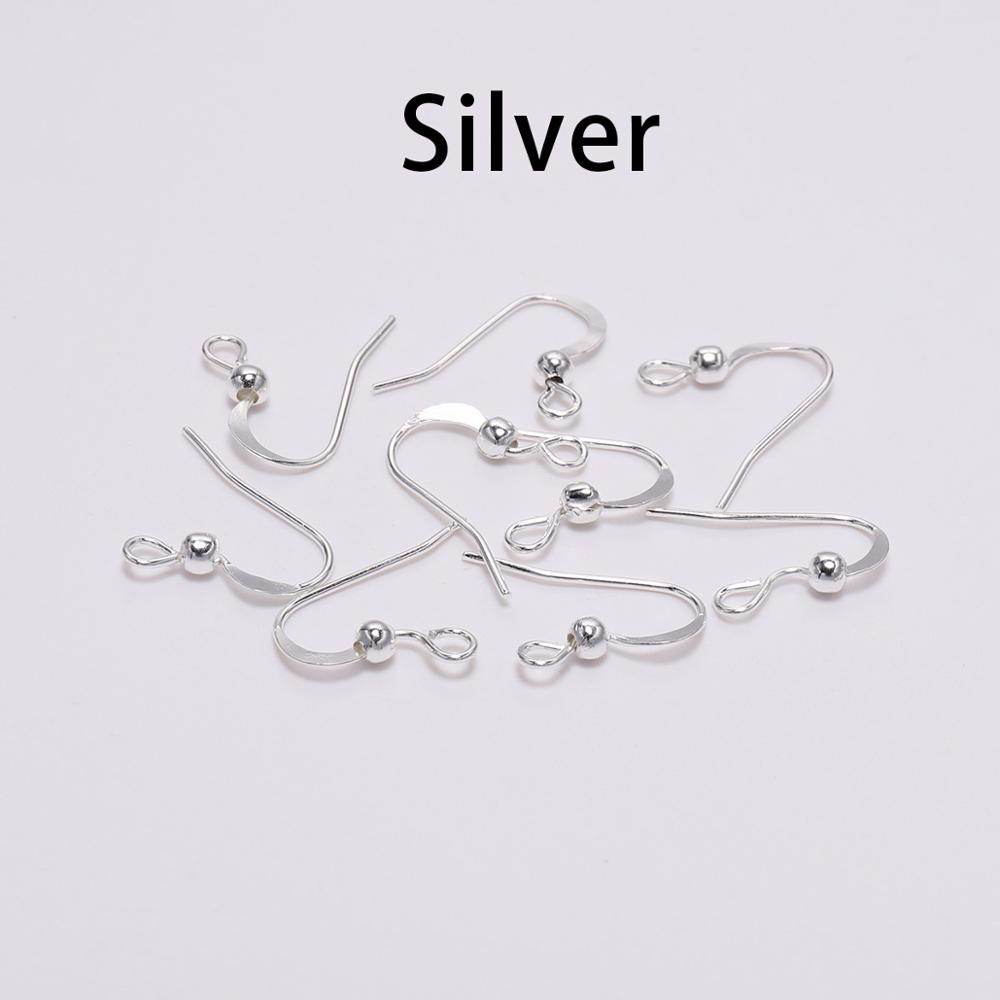 100 Stück 19 x 18 mm Ohrring-Komponenten, Haken, gedrehte Ohrhaken, Verschlüsse, Ohrring-Drähte, Erkenntnisse für die DIY-Schmuckherstellung