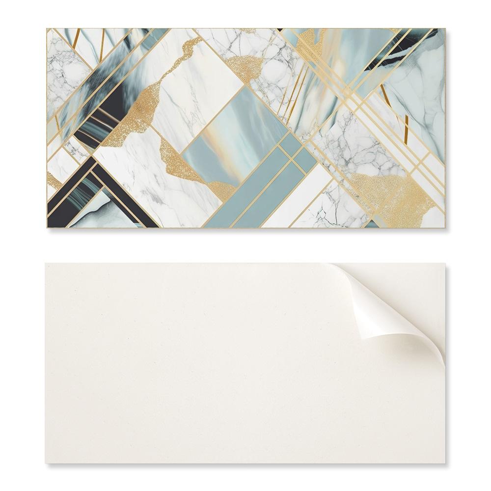 Self-Adhesive Vinyl Panel - Printed Decoration 120x60 cm Marble Geometry Patterns