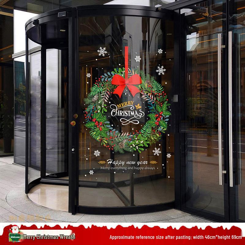 Santa Claus Christmas Window Clings - Tree, Door Stickers & Ornament Decor