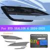 For BYD SEALION 6 Exterior Front Lamp Black Anti-Scratch Film Headlight Transparent Protective Golden Sticker Films Accessories