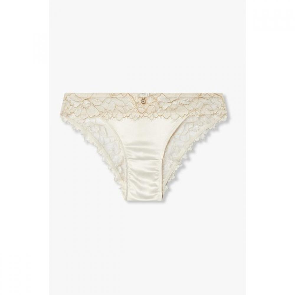 Emporio Armani Женские блестящие атласные трусы-слипы с цветочным узором XS(85)