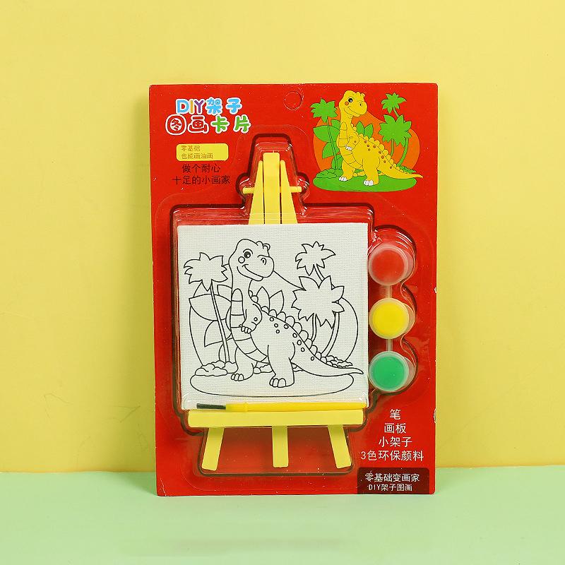 Children's DIY Shelf Drawing Board Creative Cartoon Hand-drawn Graffiti Coloring Kindergarten Art Oil Painting Stand Toys