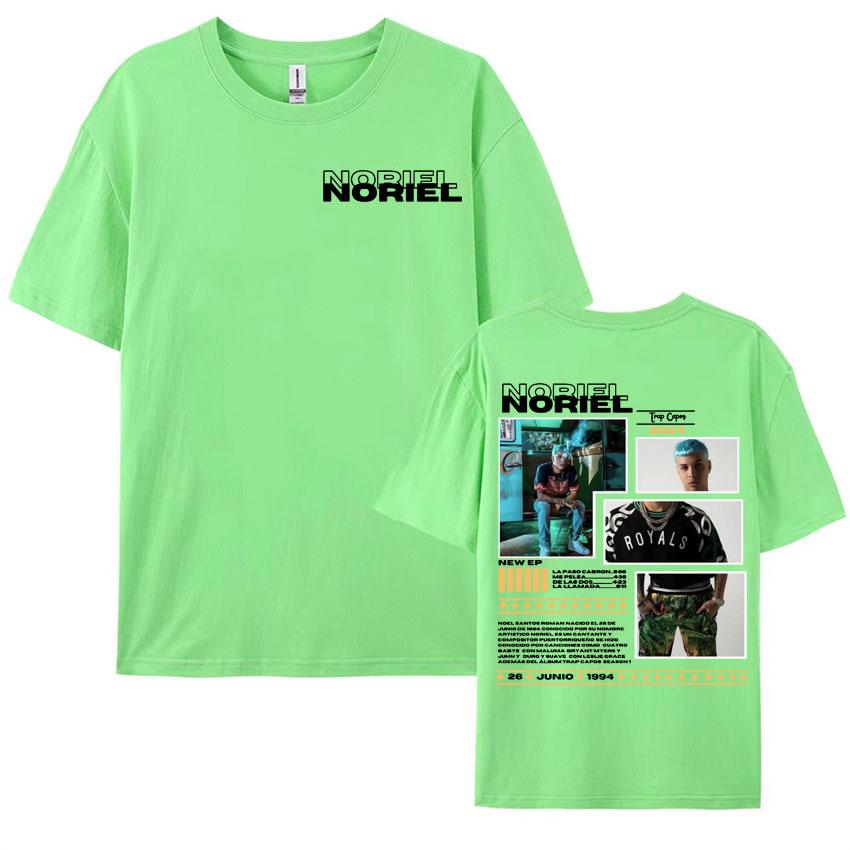 Rapper Noriel Album Tour Cover Tshirts for Men Women Hip Hop Pop Music Harajuku Y2k T Shirt Male High Quality Oversized Tshirt