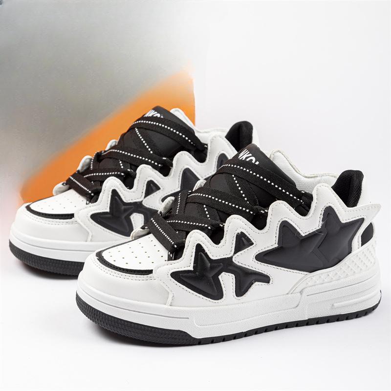 

Мужские Женские Кроссовки Большого Размера 41 42 Женская Повседневная Обувь Звезды Массивные Кроссовки Женские Толстая Подошва Спортивная Обувь Обувь для Хлеба 35 черный белый