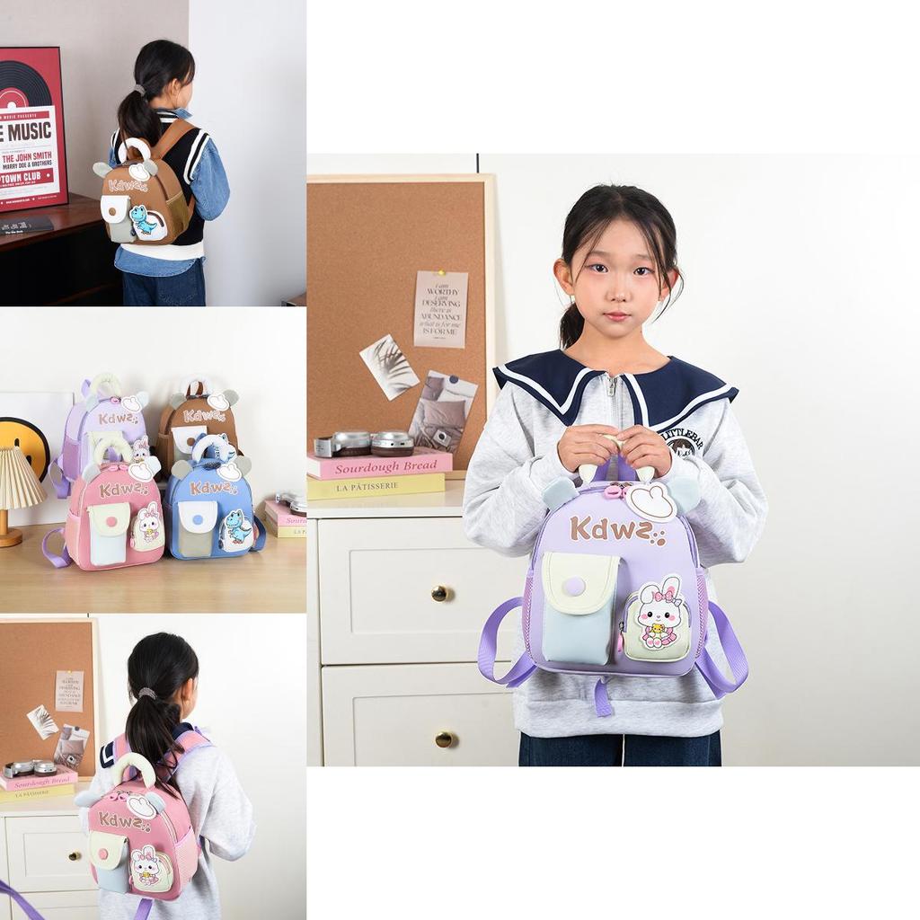Cute Bunny Toddler School Backpack With Oxford Fabric For Girls And Boys
